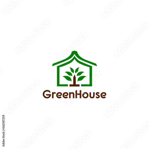 Obraz Green House Logo