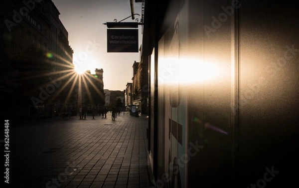 Obraz sunset in the city