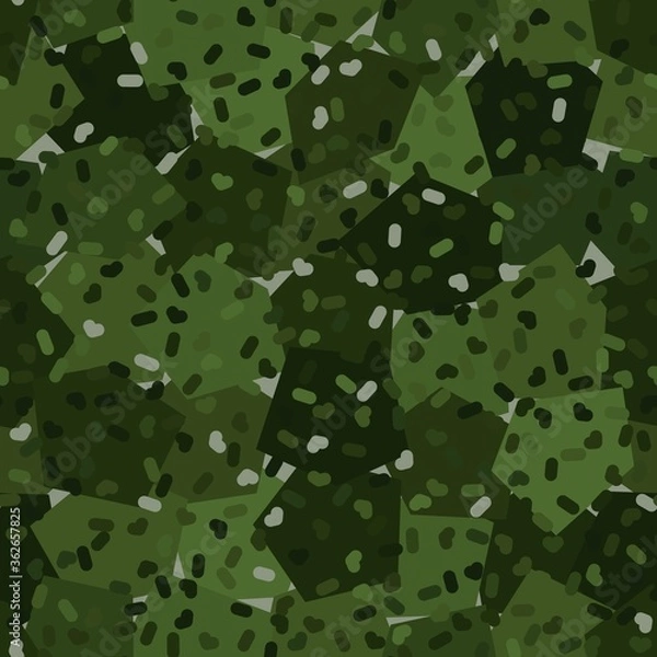 Fototapeta Camouflage pattern background. Classic clothing style masking camo repeat print