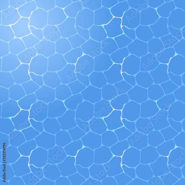 Fototapeta Surface pattern of the water, swimming pool.
