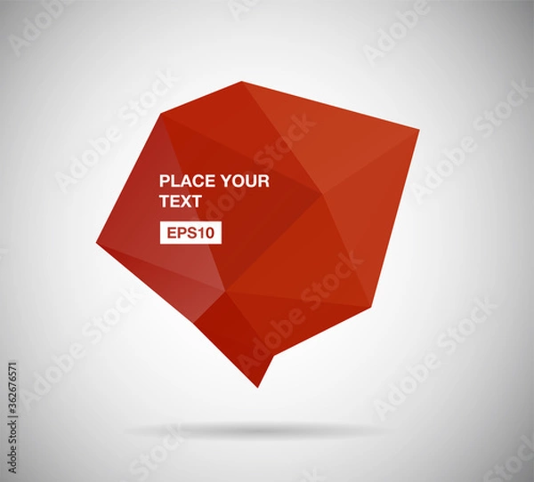 Obraz streszczenie origami dymek