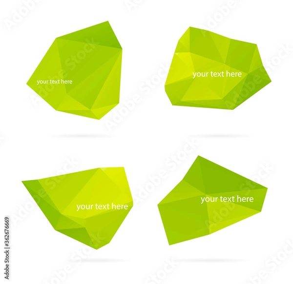Obraz vector abstract low poly shape logo collection
