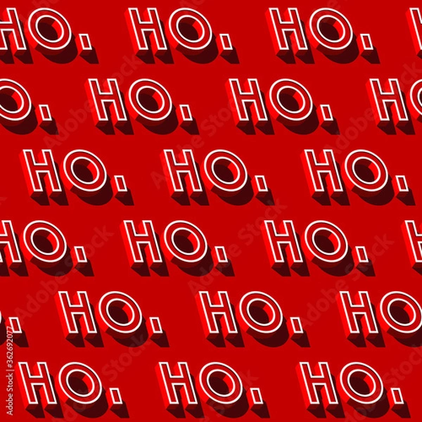 Fototapeta Pattern Ho-ho-ho. Seamless repeat pattern design for fabric, posters, flyers, cards, stickers, and professional design.