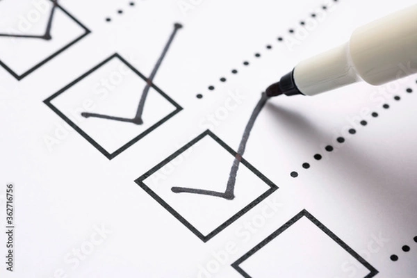 Obraz Check list and marker