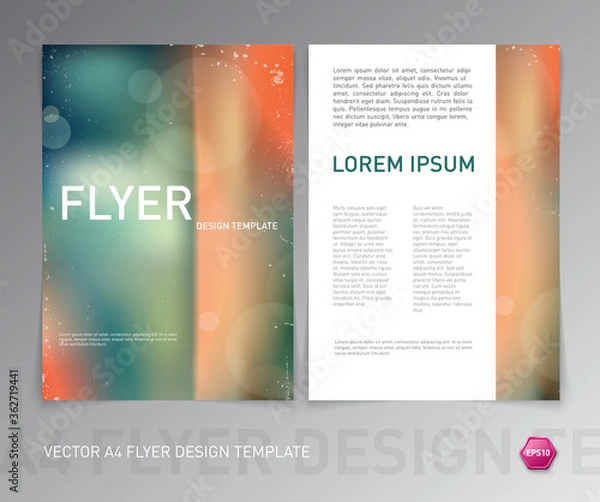 Obraz Vector flyer design template. Leaflet, brochure cover, poster 