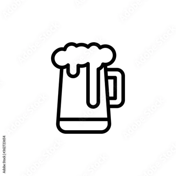 Obraz Beer stein icon. Simple line, outline vector elements of international beer day icons for ui and ux, website or mobile application