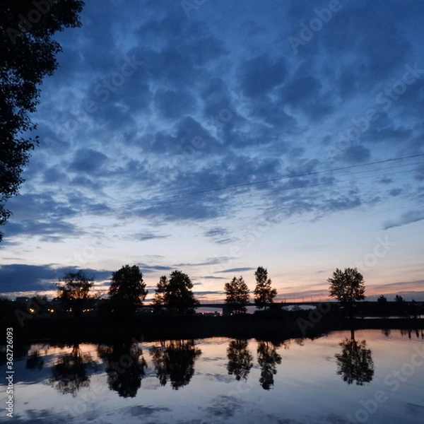Obraz sunset at the river