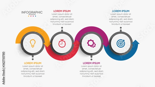 Obraz Presentation business abstract background infographic template