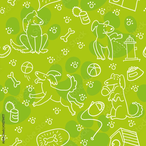 Obraz Pattern With Dogs.