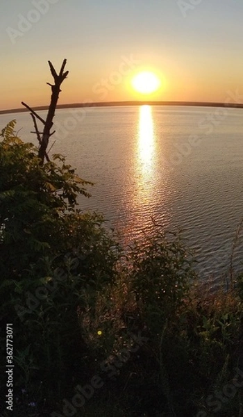 Obraz sunset over the lake