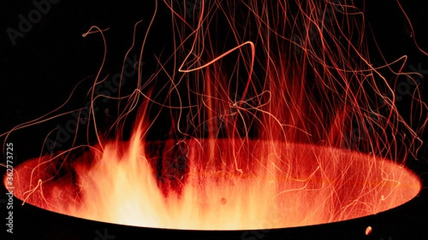 Obraz Crackling Fire Long Exposure