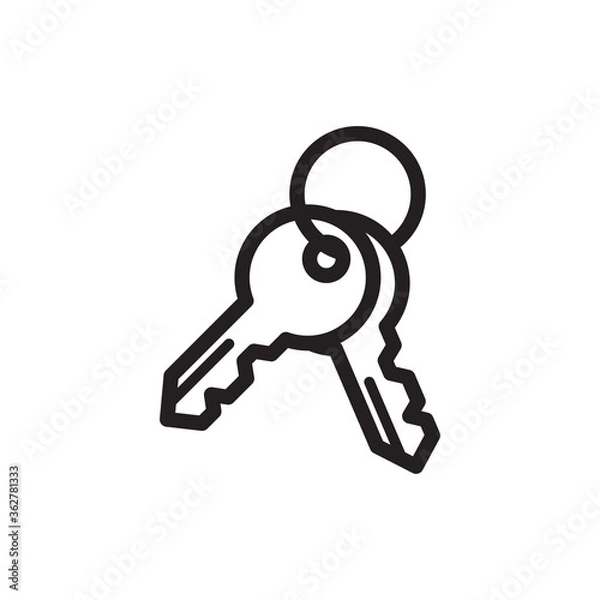 Obraz key icon vector symbol template