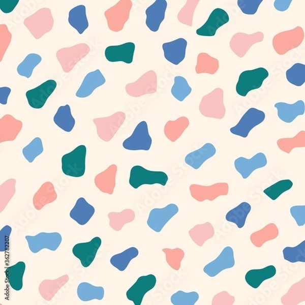 Fototapeta Seamless pattern background with different colourful shapes