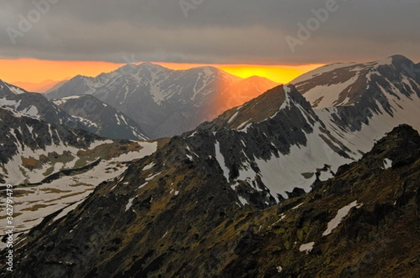 Fototapeta Poland Tatra Mountains. Sunset in the Tatra Mountains.