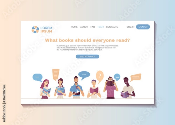 Fototapeta What books should everyone read landing page