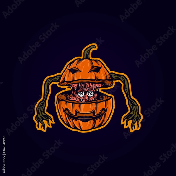 Obraz Pumpkin Halloween Illustration