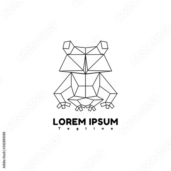 Fototapeta frog geometry vector design template illustration