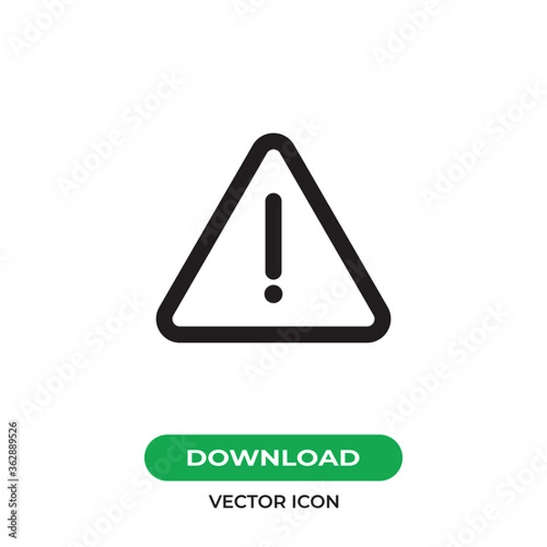 Fototapeta Attention icon vector. Warning sign