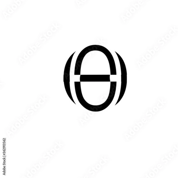 Fototapeta illustration of letter o with shield logo vector