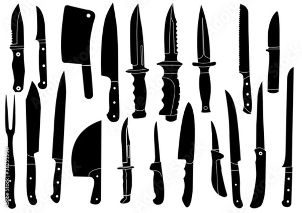 Obraz set of knives vectors