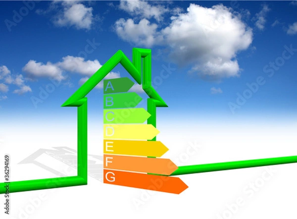 Obraz Home energy efficiency chart