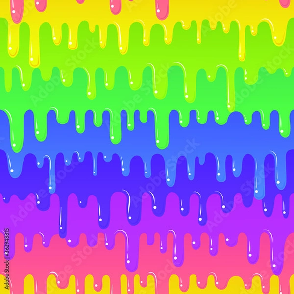 Obraz Vector Rainbow Color Liquid Seamless Pattern