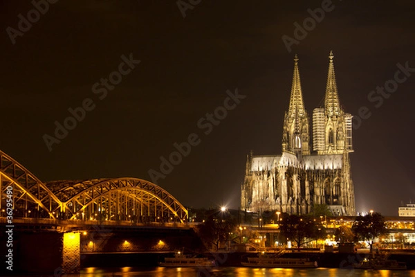 Fototapeta Kölner Dom bei Nacht