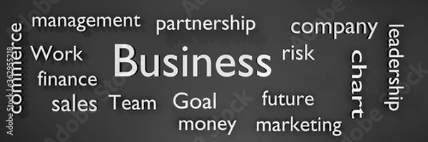 Obraz Business text Word Cloud background panorama 3d rendering