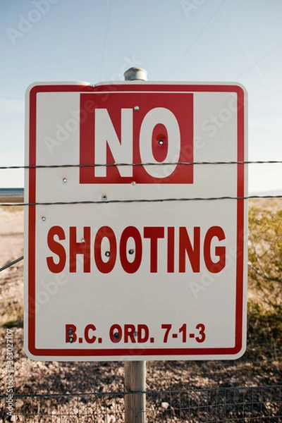 Fototapeta no shooting sign