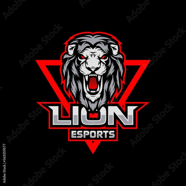 Obraz Lion e-sport mascot logo design
