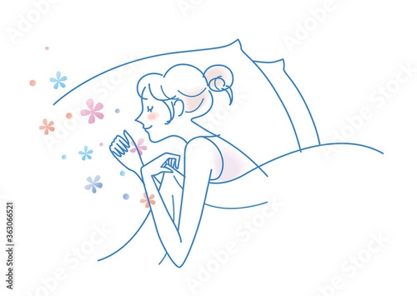 Obraz 快眠　安眠　女性