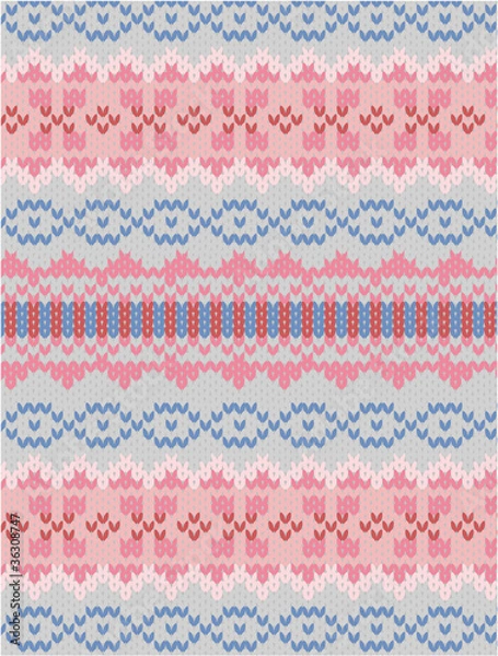 Fototapeta ジャガード柄　グレー×ピンク