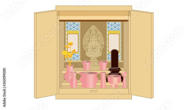 Fototapeta 仏壇と仏具