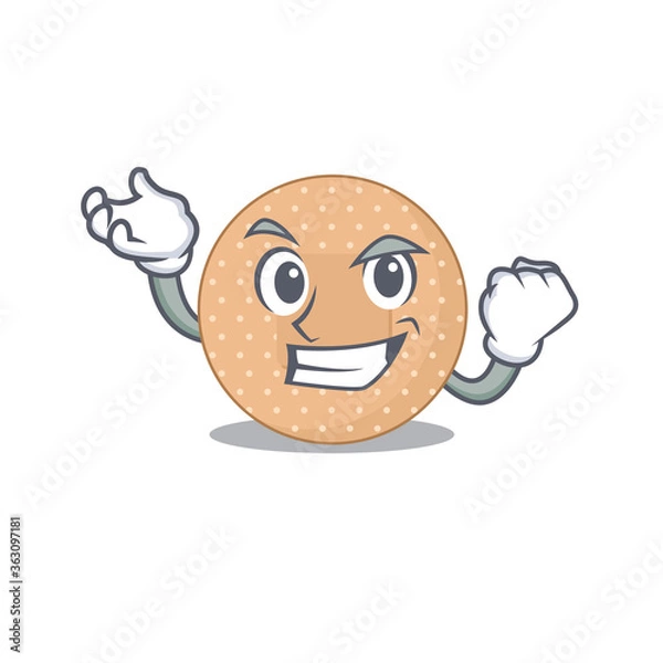 Fototapeta A caricature design concept of rounded bandage with happy face