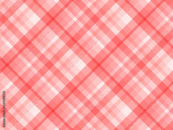 Obraz ランダムチェック柄 斜め 赤