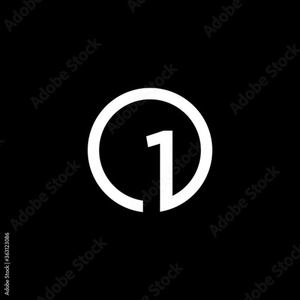 Obraz Number one 1 logo icon. Vector