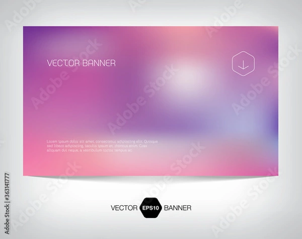 Fototapeta vector banner, card, flyer design template with soft blurry bokeh background