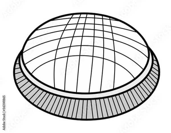 Obraz ドーム球場(白)