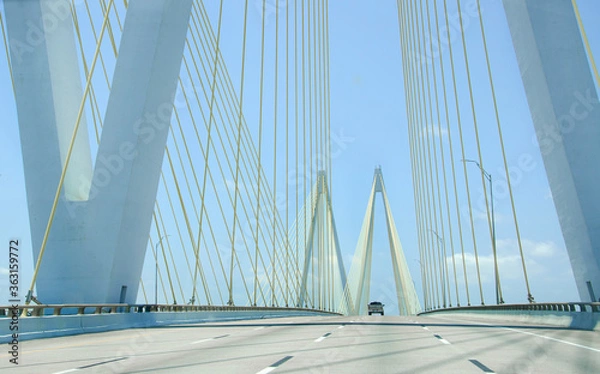Fototapeta 146, 225, america, american, architecture, barrier, bay, blue, bridge, cables, canal, clear, concrete, connection, construction, county, design, engineer, engineering, famous, fred, freeway, greiner, 