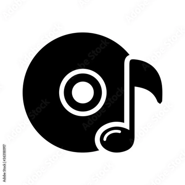 Obraz Music note icon vector illustration