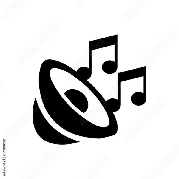 Obraz Music note icon vector illustration