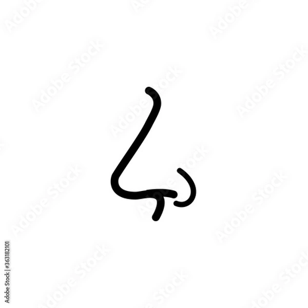 Fototapeta nose icon vector symbol template