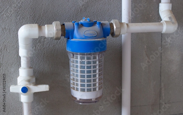 Obraz polypropylene pipes and a filter for treating tap water
