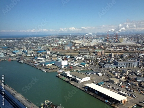 Fototapeta 上空から見た街並み