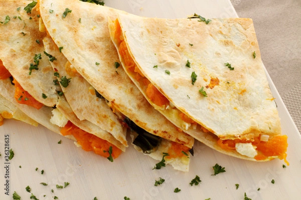 Fototapeta Pumpkin Quesadilla Stack