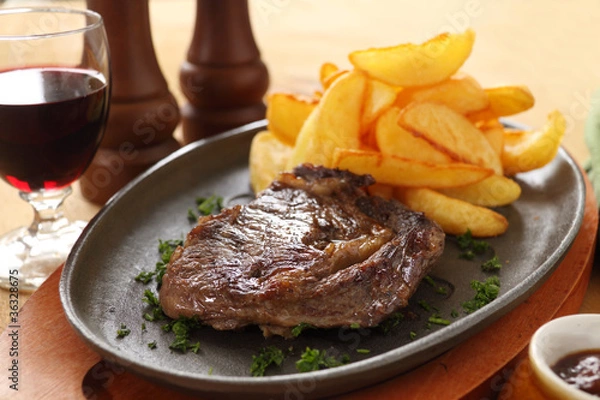 Obraz Steak And Chips