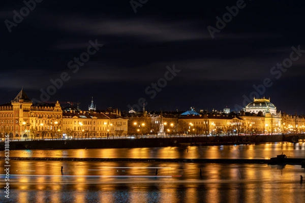 Obraz prague castle at night