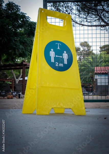 Obraz yellow traffic sign