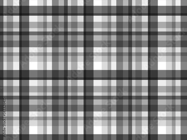 Obraz ランダムチェック柄 白黒