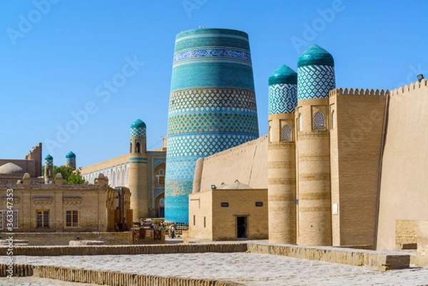 Obraz Kalta Minor w mieście Itchan Kala, Khiva, Uzbekistan